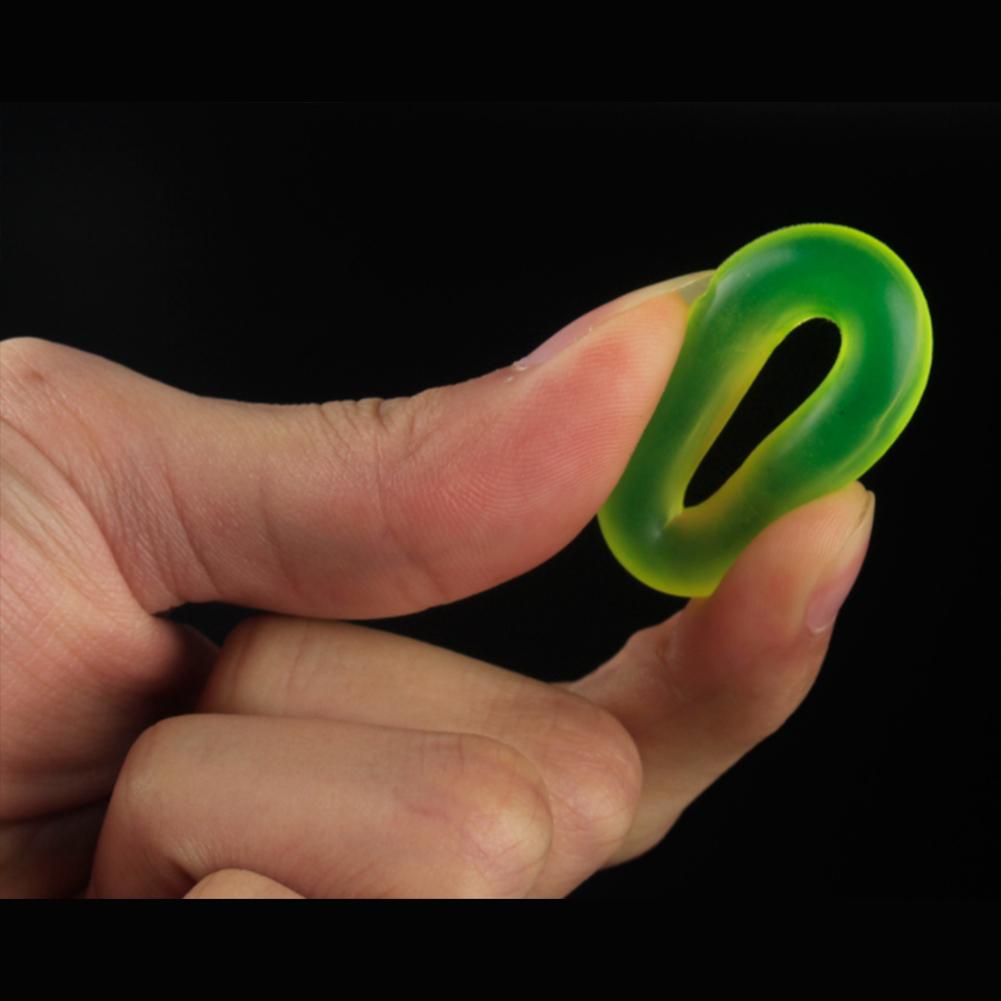 5pcs Fishing Rod Clip Luminous Silicone Rod Stopper O-ring Fishing Accessories