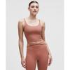 Align  Twist Strap Cropped Tank Top  Light Support  B C Cup Red Clay