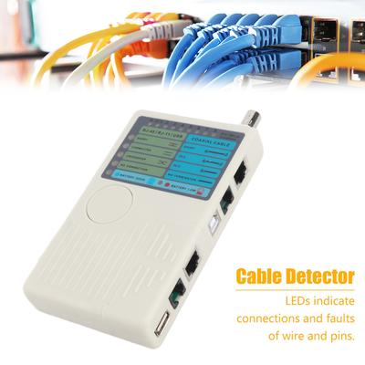 Cable Detector Network Cable Tester 4-in-1 Portable LAN Network Cable Tester Remote RJ11 RJ45 USB BNC for UTP STP Cables