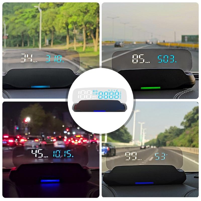 Upgrades Car OBD2 HUD Head Up Display with Automatic Brightness Adjustment for Safe Daily Commutes & Night Driving