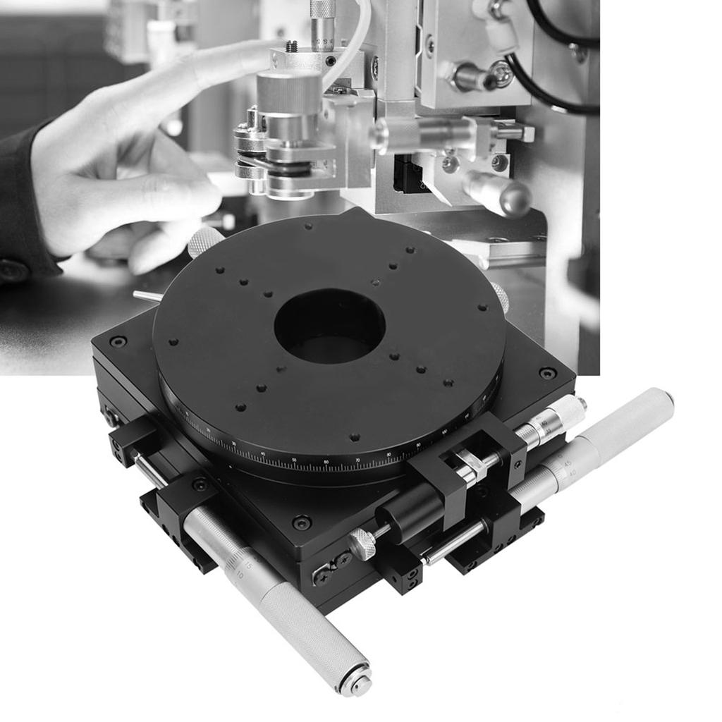SEMXYR160 XYR 3 Axis 160x160mm Fine Tuning Platform Optical Displacement Table Cross Guide