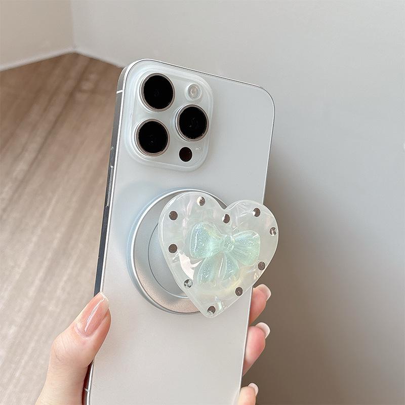 Korean Style Bowknot Magnetic Magsafe Phone Holder for Desktop Viewing