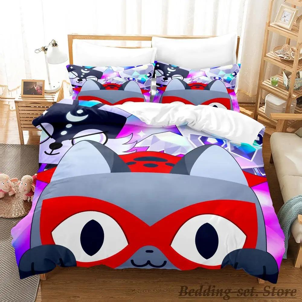 Game Pet Simulator X Bedding Set Single Twin Full Queen King Size Bed Set Adult Kid Bedroom Duvetcover Sets Parure De Lit Bed