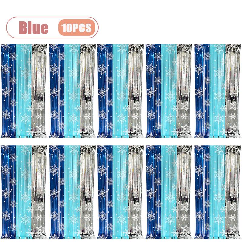 Sparkling Christmas Snowflake Curtain Tassel Rain for Party Background Perfect for Wedding Birthday Stages and Photo Props