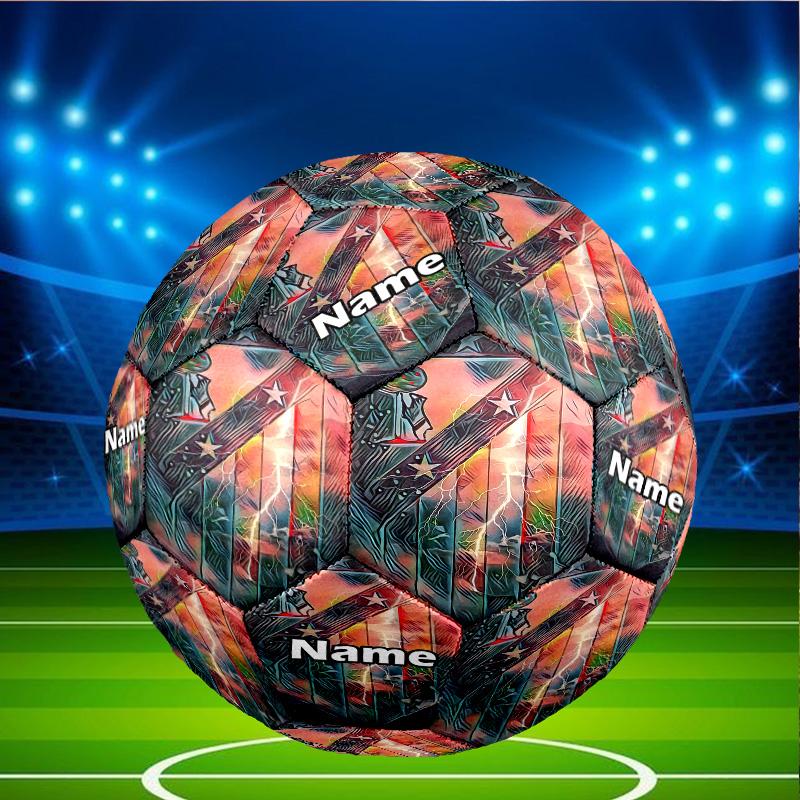 Custom Name Personalized Football team-A Print Size 5 Soccer Ball Training & Match Football, for Team, Kicking, Gift for Football Enthusiasts