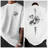 New Summer Geometric And Mountain Shaped Unisexs Tshirt With Street Style Suitable For Daily Casual Wear And Loose Fit