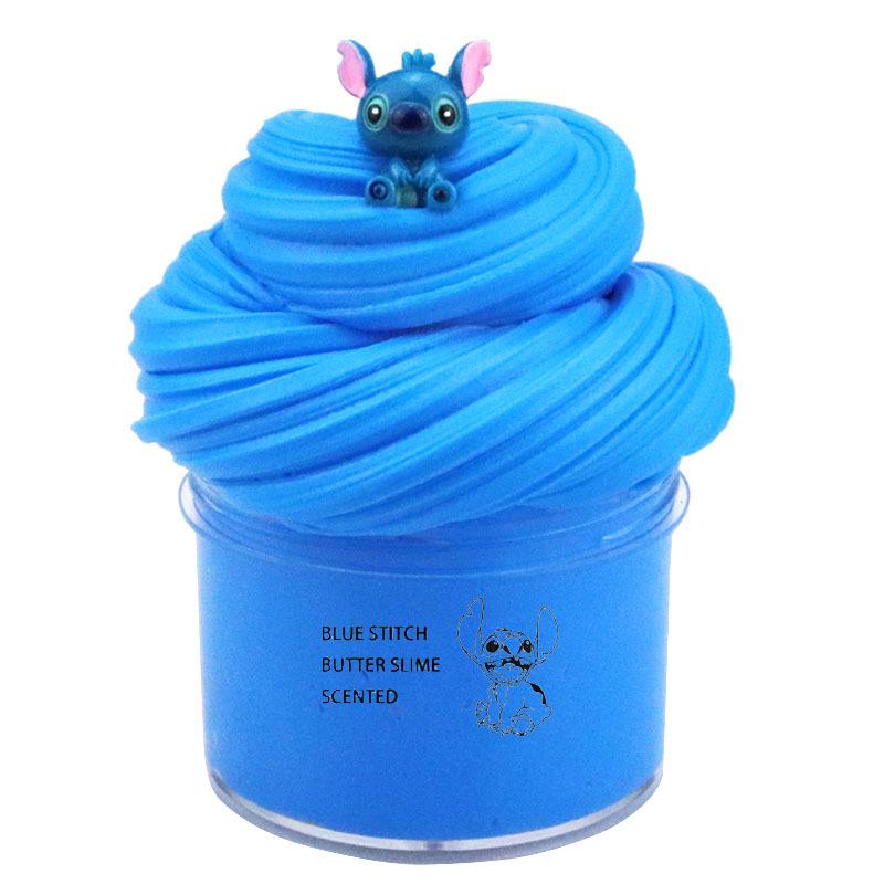 

Набор Клауд Слайм Стич Peachybbies Радужный Лимонный Пушистый Слайм Игрушка для Снятия Стресса синий