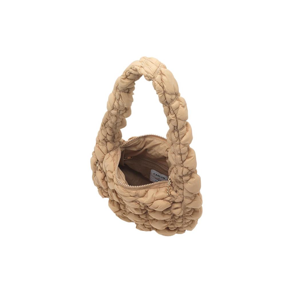 New CARLYN Nylon Cloud Bag, Handbag, Shoulder Bag Women's Light Umber H71307020E