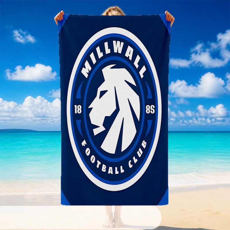 Schnelltrocknendes Strandtuch Millwall-Muster, Leichtes saugfähiges Handtuch für Pool, Strand, Urlaub