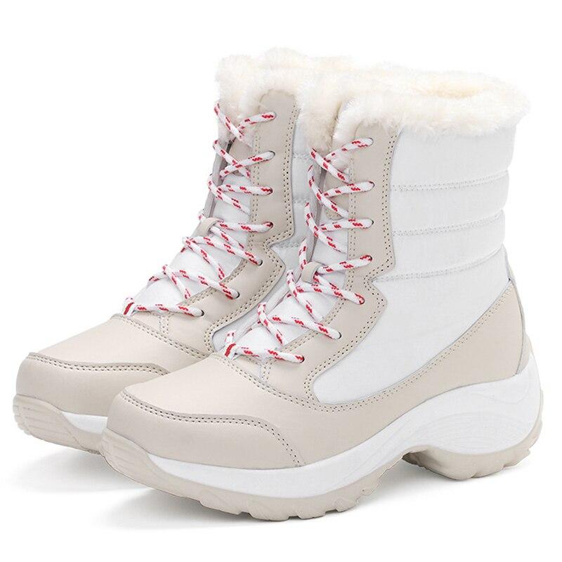 Women Boots Winter Waterproof Snow Boots Fur Women Platform Shoes Slip On Woman Ankle Boots Plush Warm Winter Female Shoes