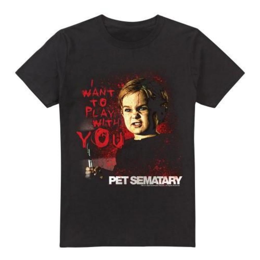 Pet Sematary Uomo Voglio Giocare Maglietta