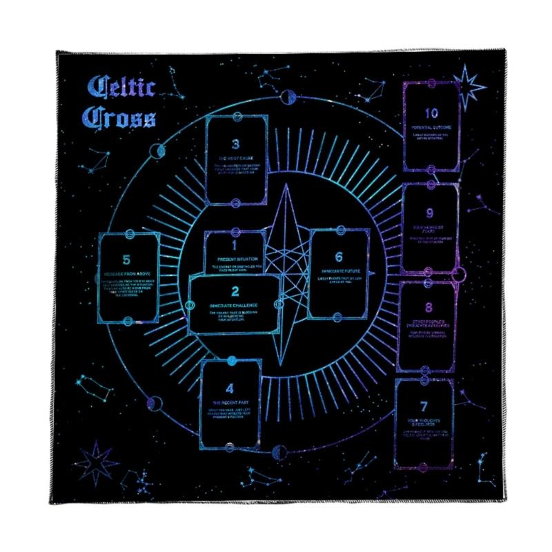Divinations Tablecloth Reading Card Astrologys Tarots Cards Tablecloth Altars Cloth Divinations Board Game Accessories