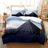 Cool Magic Fantasy Medieval Castle Ancient Tower Building HD Print Bedding Set Duvet Cover + 2 Pillowcases Fantasy Game Room Dec