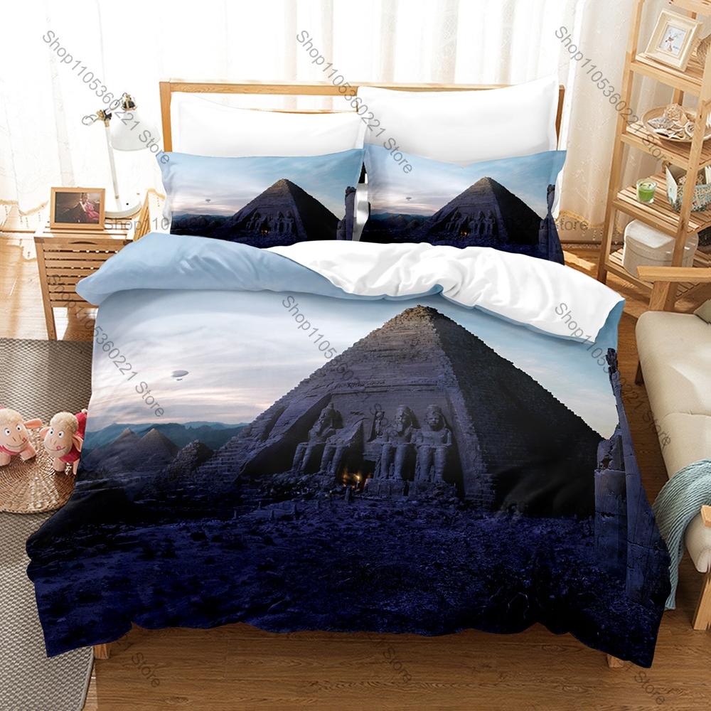 Cool Magic Fantasy Medieval Castle Ancient Tower Building HD Print Bedding Set Duvet Cover + 2 Pillowcases Fantasy Game Room Dec