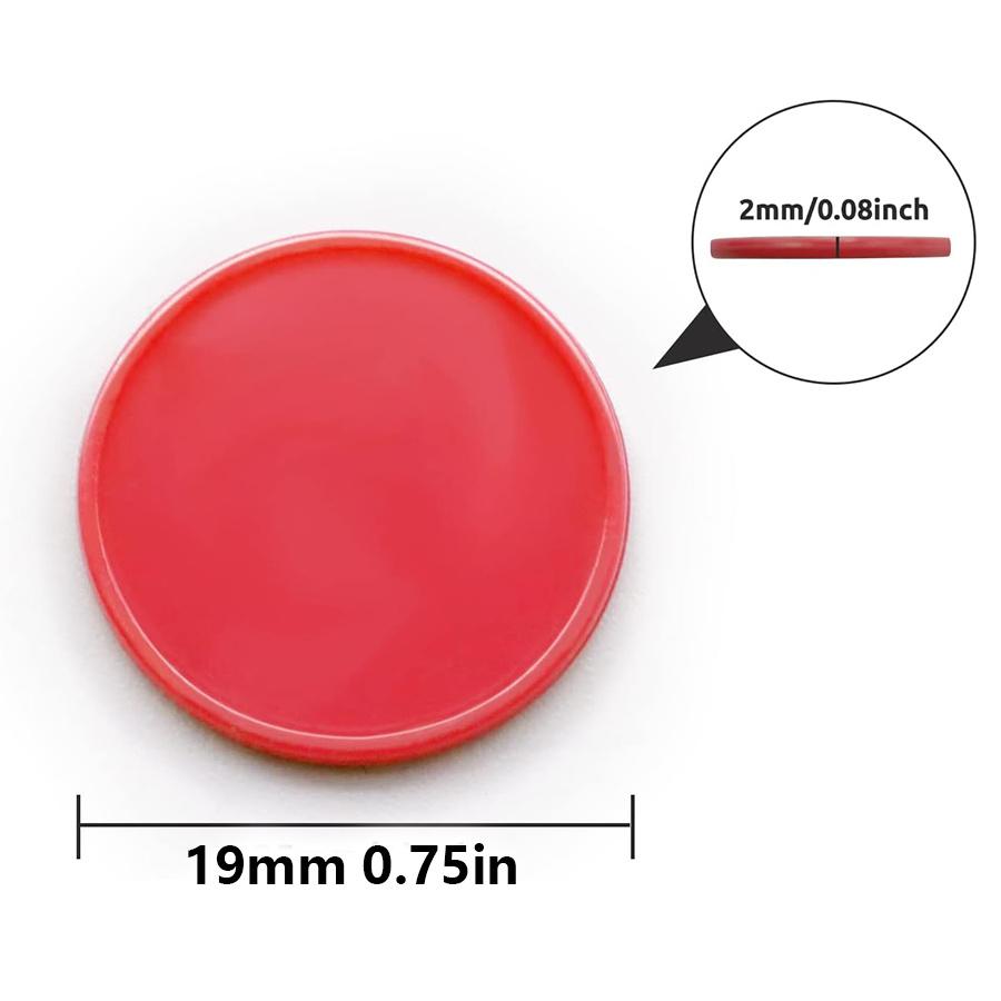 100 Chips & 10 Dices Set - 19mm Opaque Plastic Color Learning Counters Mini Poker Chips Game Tokens, Party Game Prop JXB
