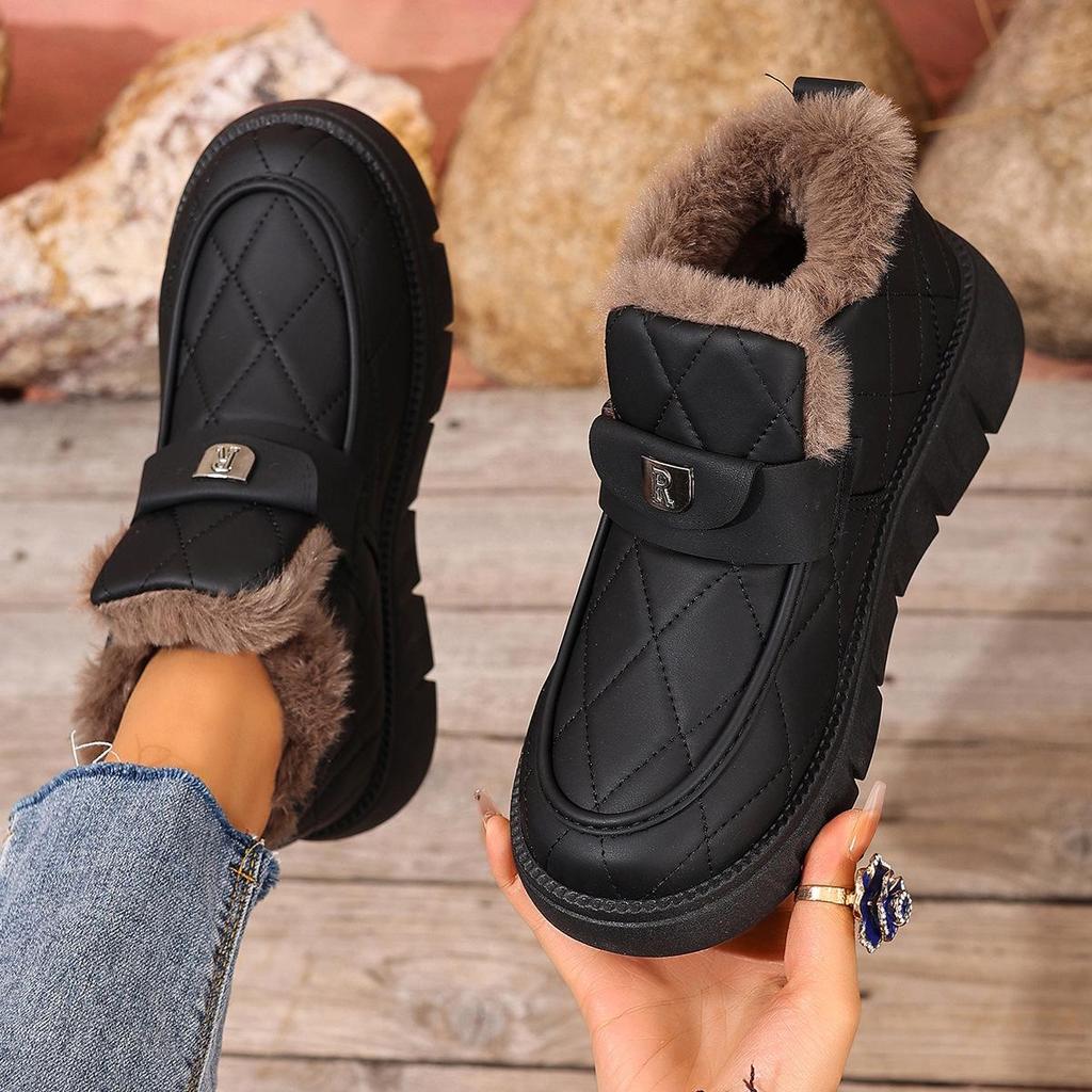 Women's Winter Short Boots • Casual Comfortable Durable • Warm Thick Sole with Lining • Fashionable Bowknot • Versatile Women Shoes