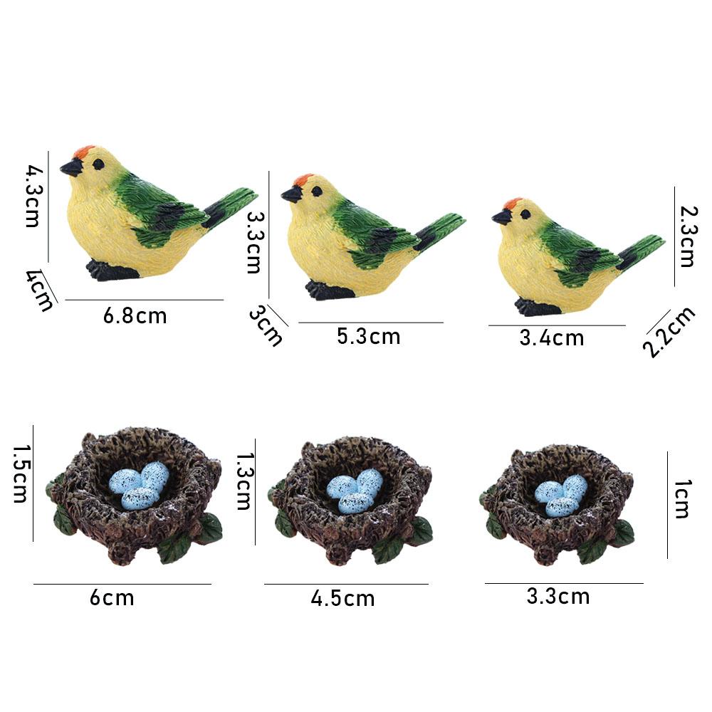 Ornaments Little Birds Dollhouse Fairy Garden Decor Home Decor Miniature Figurines Micro Landscape