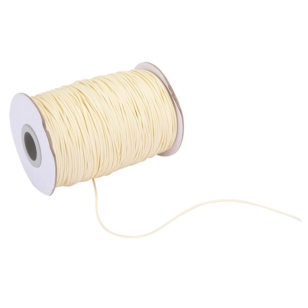 160m Wax Line DIY Environmentally Friendly Hand Woven Rope Necklace Cotton Thread 1mm(35 # Beige )