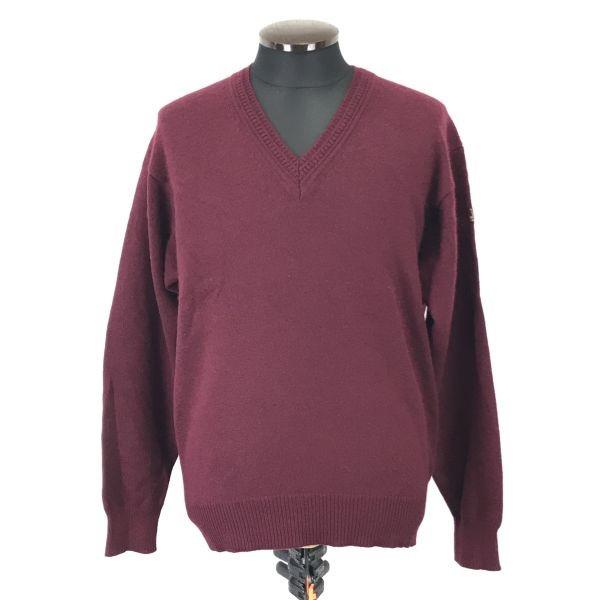 

Dunhill Sport Cashmere V-Neck Sweater Men s L Wine Red Golfwear Japan Tag