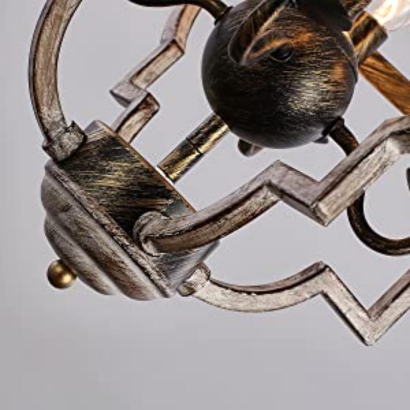 Metalinis sietynas Apšvietimas Nelaimingų medinių lubų šviestuvas Virtuvės įėjimo fojė