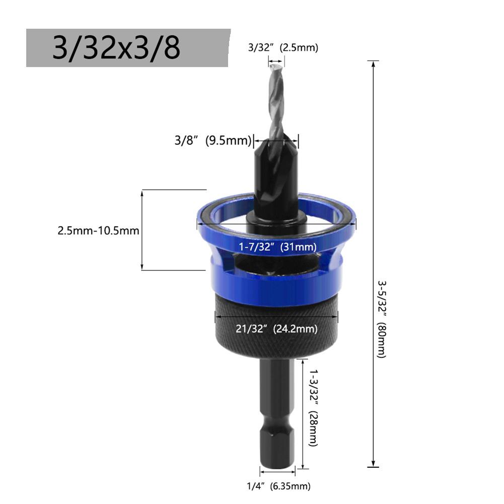 Handmade Drawers Countersink Drill Anti Kickback Drill Bit Router Bit Router Bit Anti Kickback Design Carpentry Tool