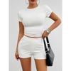 Women's Y2K Summer Sexy Solid Color Slim Short Pants Set
