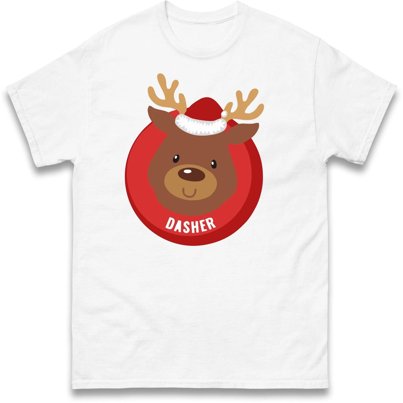 Dasher Reindeer Christmas Holiday T Shirt,December Holiday Christmas Wear Gift 3XL