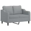 Vidaxl 2-Seater Sofa, Light Gray, 120 Cm, Upholstered In Fabric