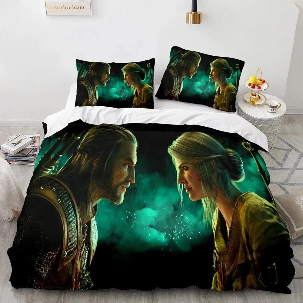 3D Printed Witchers Duvet Cover Game Bedding Set Double Twin Full Queen King Adult Kids Bedclothes Quilt Cover
