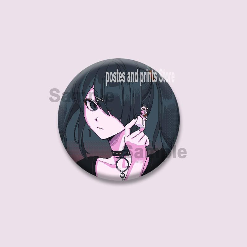 Pop Game Needy Streamer Overload Button Pins Cartoon KAngel Cosplay Badge Ame-chan Round Brooch Bag Hat Decor Jewelry Toys Gifts