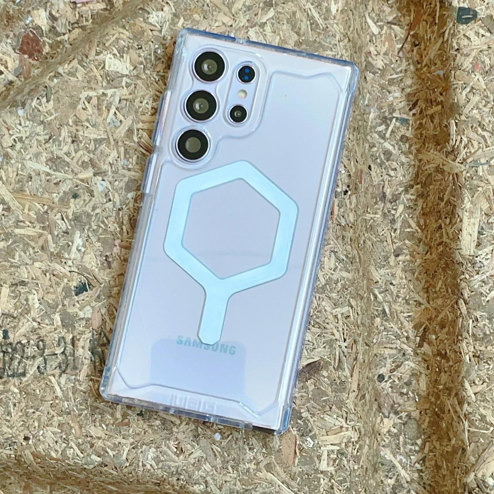 

Роскошный прозрачный чехол Plyo Pro MagSafe Clear для Samsung Galaxy S24 Ultra S23+ Plus S23 с магнитной беспроводной зарядкой и противоударным защитным чехлом s24plus чистый