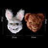 Cosplay Prop Halloween Horror Mask Bloody Rabbit Bear Festival Headgear Plush Bunny Mask Glowing Plastic Bloody Bear Mask