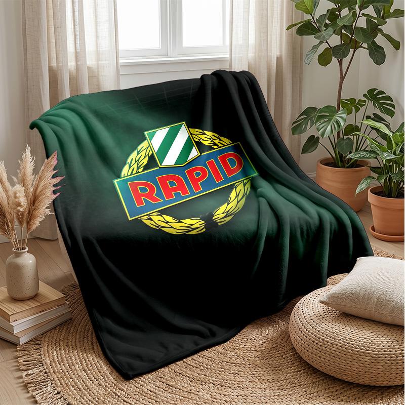 Rapid Wien FC Soft Flannel Fleece Blanket Lightweight Cozy Warm Throw Blanket For Sofa Bed Home Decor