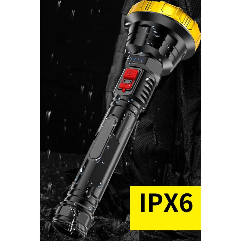 Super Bright Tactical Rechargeable Led Flashlight With Built-In Battery