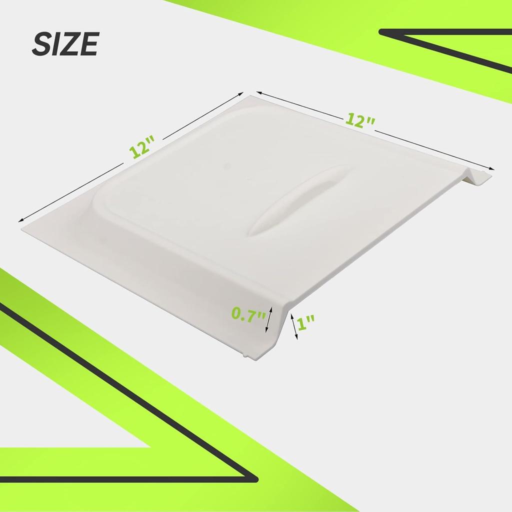 RVMATE Screen Door Slide With Slide Stop, 12" Panel For RV, Trailer, Camper, Motor Home, White