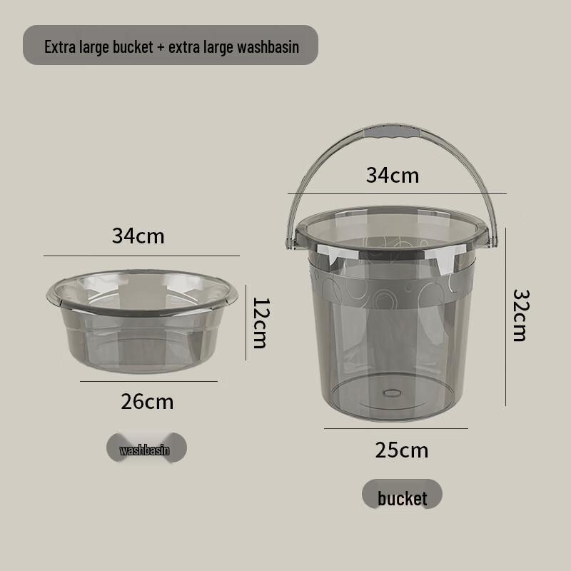 Yicang Thickened Plastic Water Bucket and Basin Set