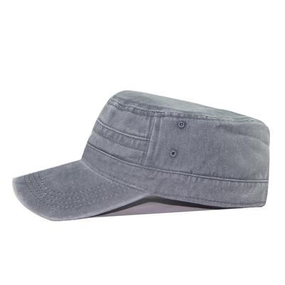 Erkek düz şapka askeri şapka eski su erkek şapkası Kore tipi günlük şapka pamuk