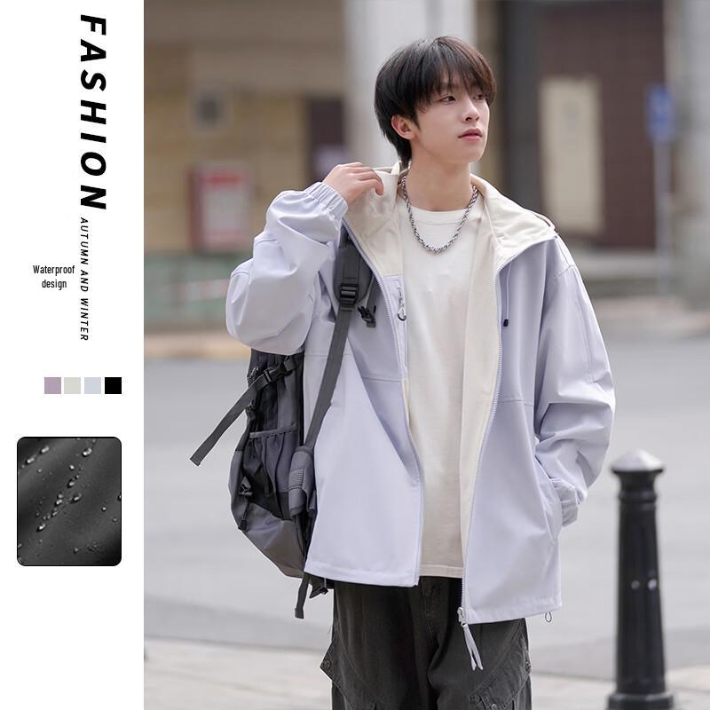 VUUG Men s Reversible Hooded Windbreaker Jacket 3XL