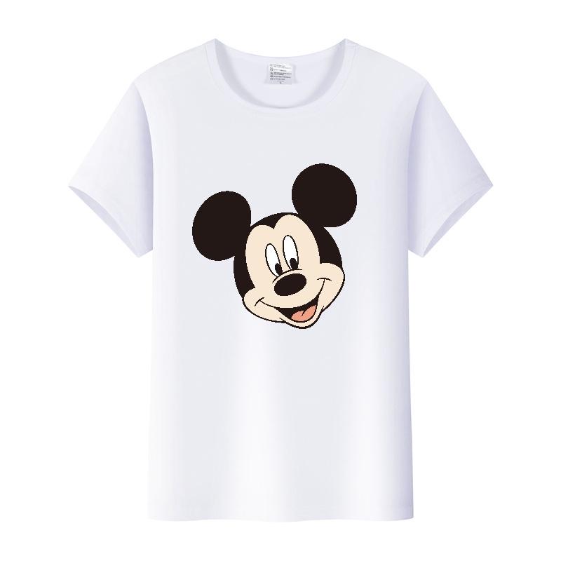 Vintage Unisex Cartoon Tshirt Mickey Mouse Tops Graphic Clothes Summer Blouses Short Sleeve T-shirt White Tees