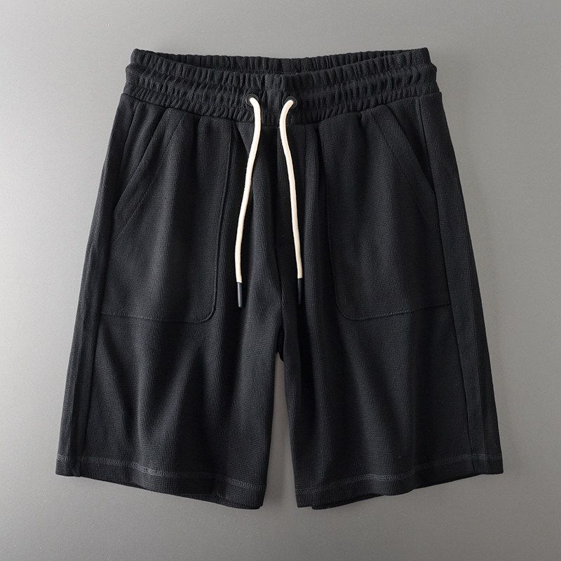 Export Original Tail Order Japanese Style Waffle Shorts Men's Summer Casual American Heavy Weight Pure Cotton Fifth Pants Men's Trousers