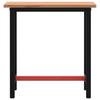 VidaXL Workbench, Work Table with Holes, Workstation, DIY Home Workbench, 80x55x81.5 Cm Solid Beech Wood 3188903