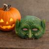 Soft Material Costume Accessory Halloween Green Lizard Mask Realistic Textured Half-Face Mask,PU Foam Lightweight Animal Party Mask Accessory,