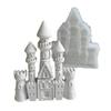 New European Style Castle Candle Silicone Mold House Building Cake Chocolate Silicone Mold Soap Mold Castle Resin Gypsum Mold