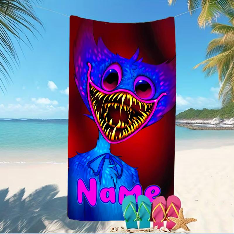 Customizable personalized beach towels Poppy Playtime themed designs.Suitable for the beach, yoga, sports;ideal as beach accessories