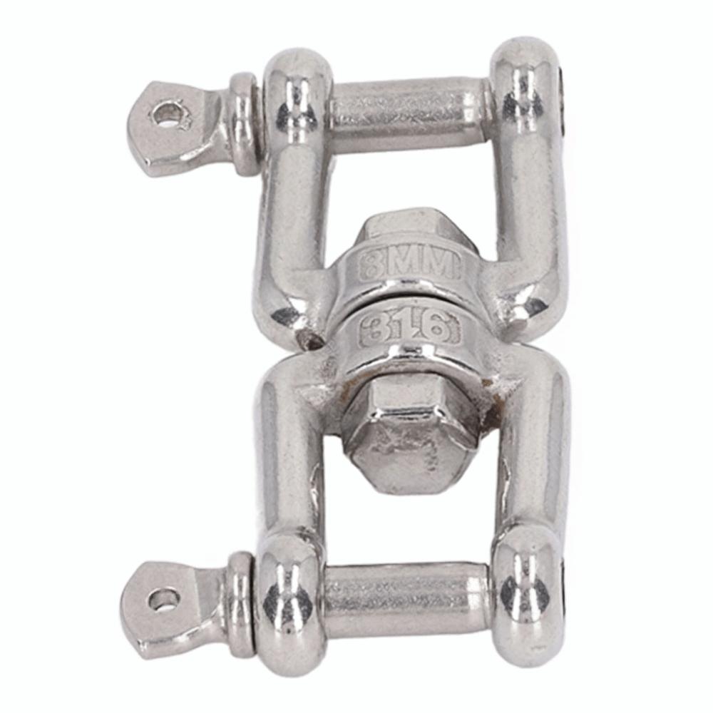 Rustproof Double Jaw Shackle Stainless Steel Anchor Swivel Jaw  Boat Application