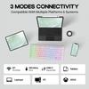 KiiBOOM Jade75 Resin Molded Wireless Mechanical Keyboard with RGB Wireless Gaming Compatible 75% CNC+UV Backlight, BT5.0/USB-C/2.4GHz Keyboard,