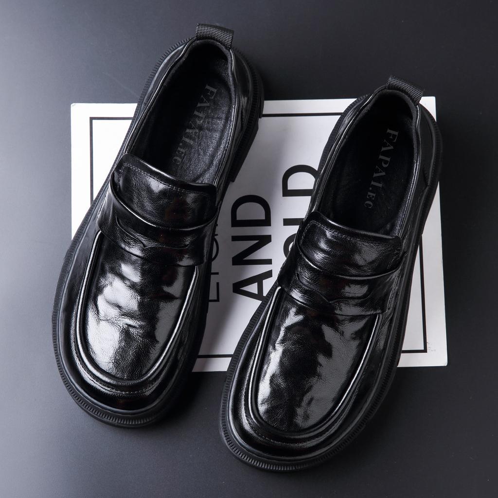2025 Leather Shoes Business Casual One Pedal Leather Men's Shoes Top Sheepskin High-end Men's Loafers Dress Commuter