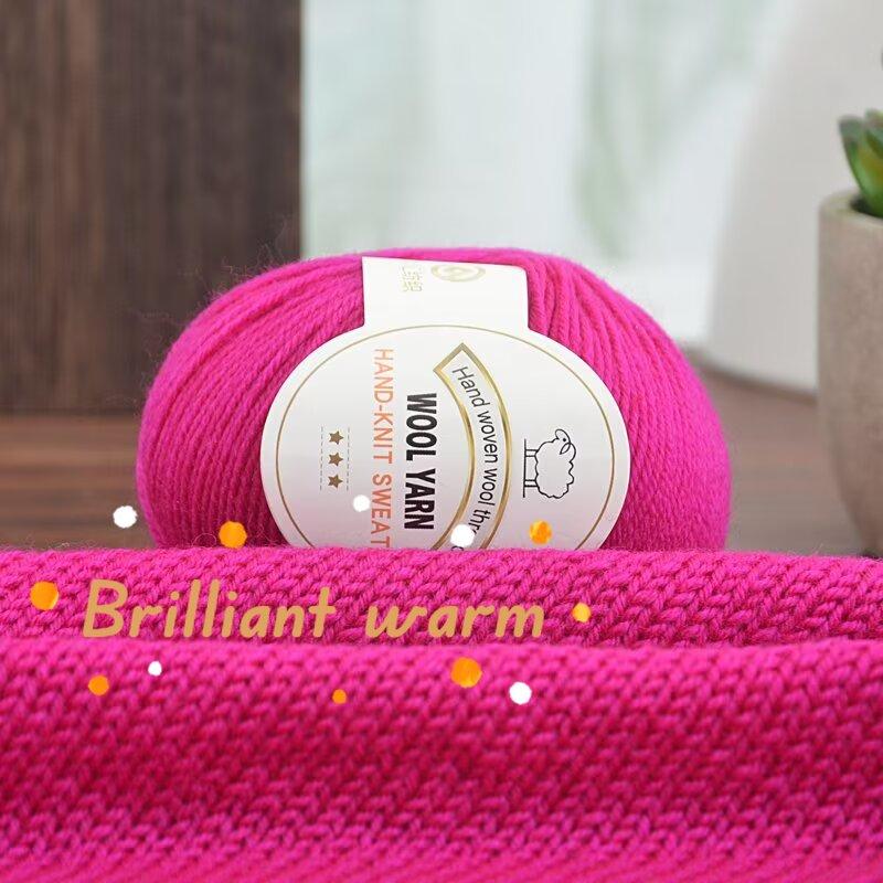 10pc=500g 3mm Medium Coarse Wool Thread Hand Crochet DIY Craft Sweater Hat Doll Bag Needle  Thread Soft Warm Skin Friendly