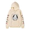 Kakegurui Runa Yomozuki Hoodie Unisex Fleece Sweatshirt Black White Anime Portrait Japanese Text Sleeve Autumn Winter Pullover
