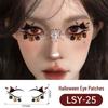 Scary Halloween Temporary Tattoo Stickers: Pumpkin, Spider Web & Eye Designs